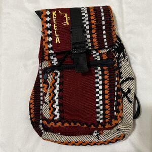 LUCAS Southwest Blanket Small Backpack Woven Red Orange Embroidered KEELA